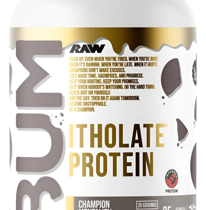 RAW NUTRITION CBUM ITHOLATE PROTEIN 2 LBS 900 GR 25 SERVICIOS SABOR CHAMPION MENTALITY