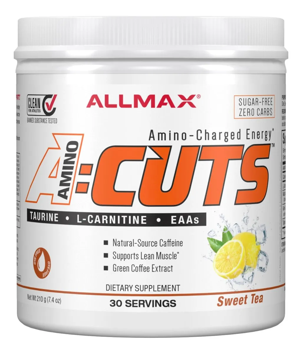 Bebida Energética Allmax Aminoácidos 210g Sweet Tea Sin Azúcar 30 Porc