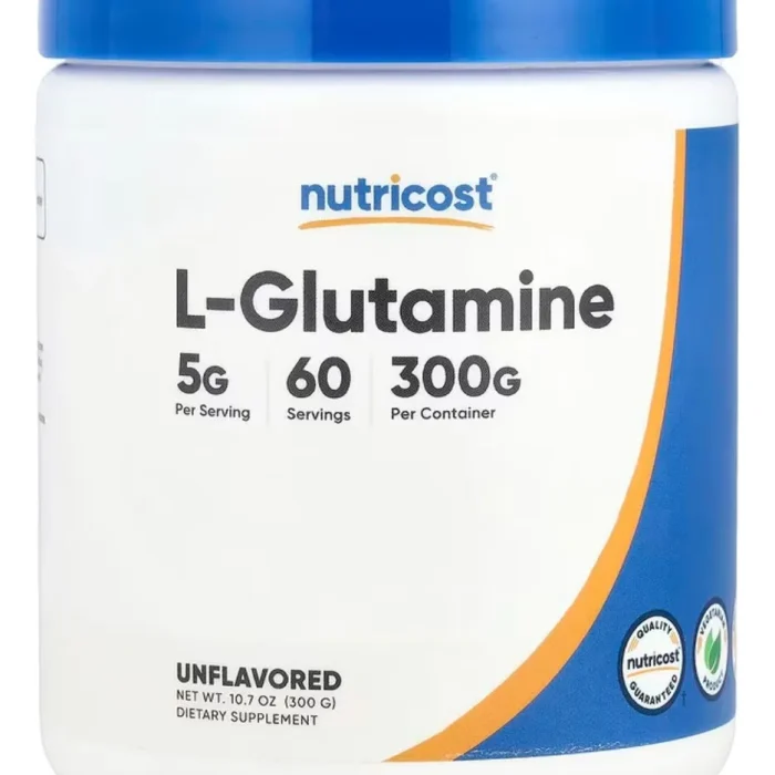 Nutricost L-glutamine Rendimiento Físico Muscular 300g Sabor Sin Sabor