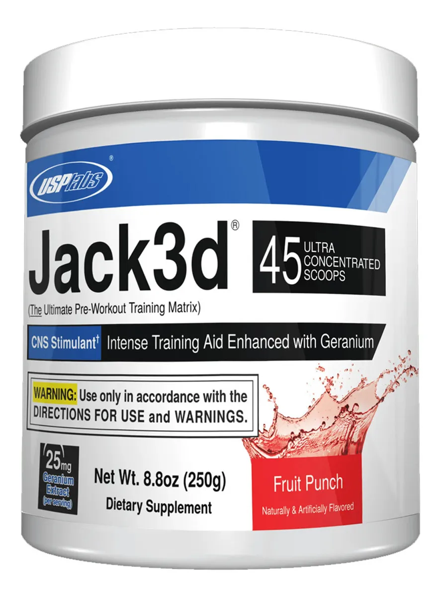 Jack 3d Usp 45 dosis de EE. UU. listo para usar sabor fruit punch