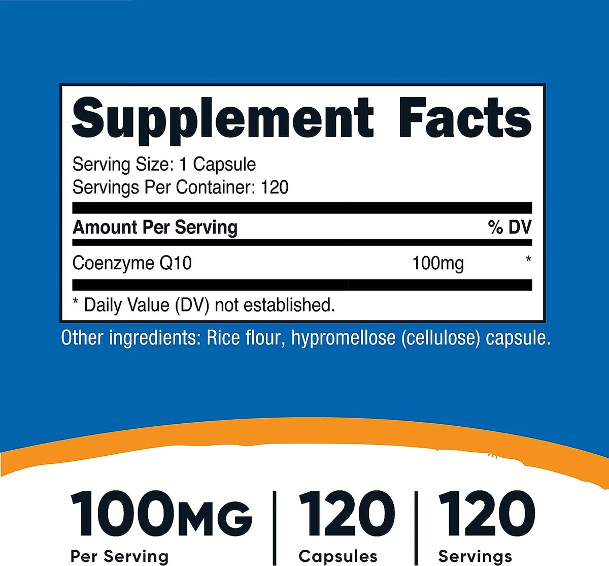 Nutricost 120 cápsulas de Coenzimas Coq10 100mg - Imagen 3