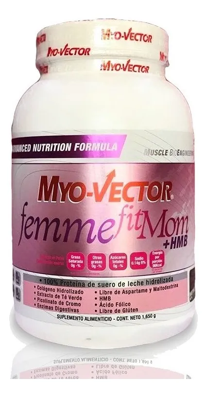 Myovector Femme Fit Mom 1.650 Kg 3.63 Lbs 50 Servicios Sabor Chocolate