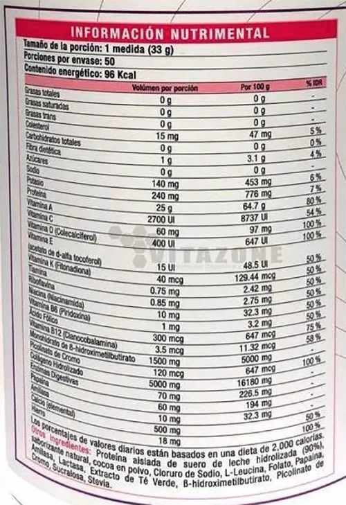Myovector Femme Fit Mom 1.650 Kg 3.63 Lbs 50 Servicios Sabor Chocolate - Imagen 2