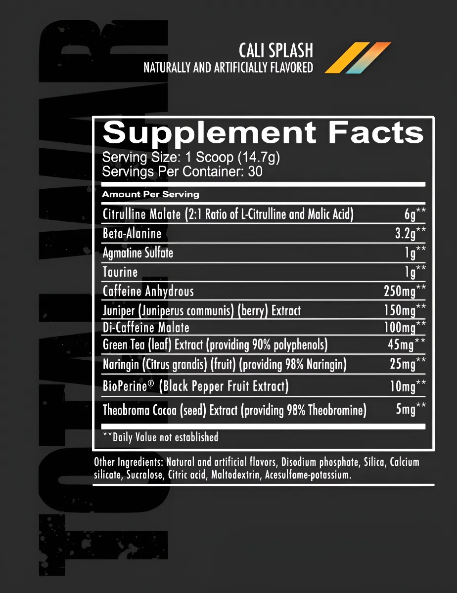 Total War Redcon1 Pre Workout 30 Servicios Lpv Pw2 Sabor Rainbow Candy - Imagen 4