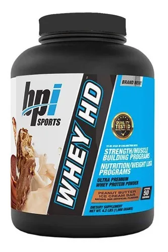 Bpi Sports Whey Hd Proteina 4.2 Lb + Sabor Peanut Butter Ice Cream Bar - Imagen 5