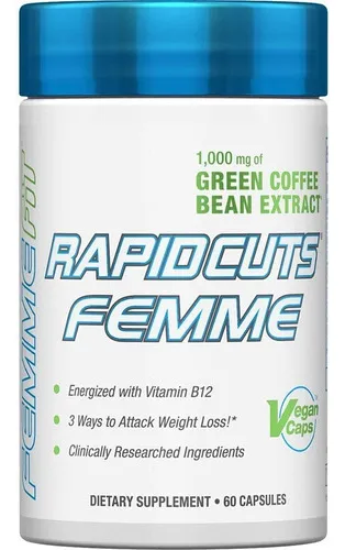 Femme Rapidcuts Femme Thermogenic 60 cápsulas veganas, sabor sin sabor Imp Eua