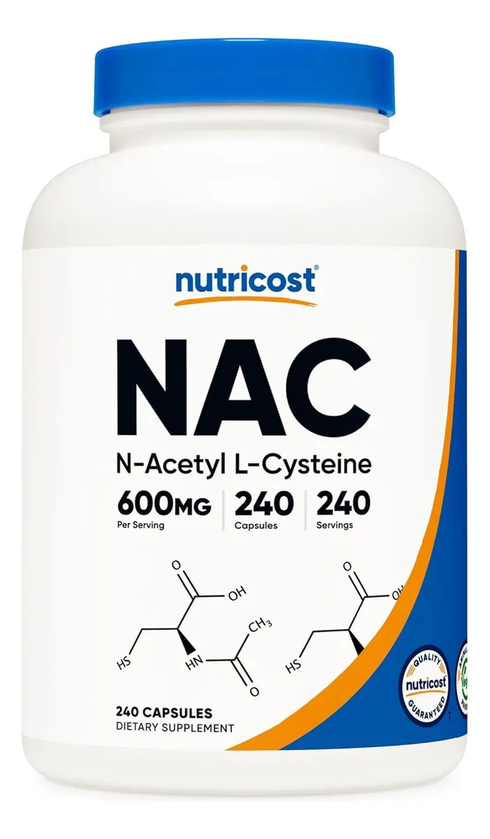 Nutricost N-acetyl L-cysteine Nac 600 Mg 240 Cápsulas Sabor Sin Sabor