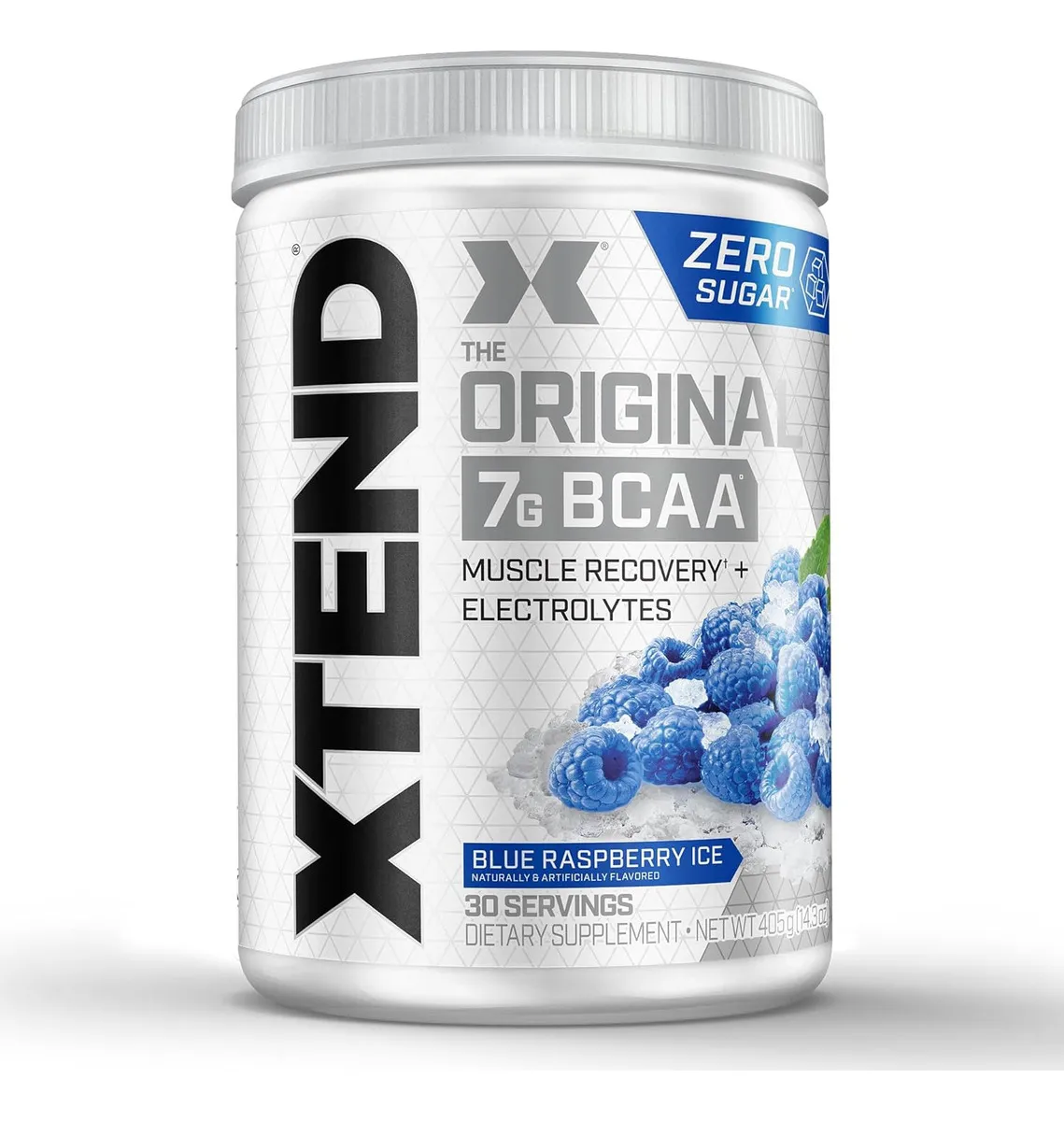 Suplemento en bcaa Mezcla de Aminoácidos Polvo Xtend sabor frambuesa azul x 420g - Imagen 5