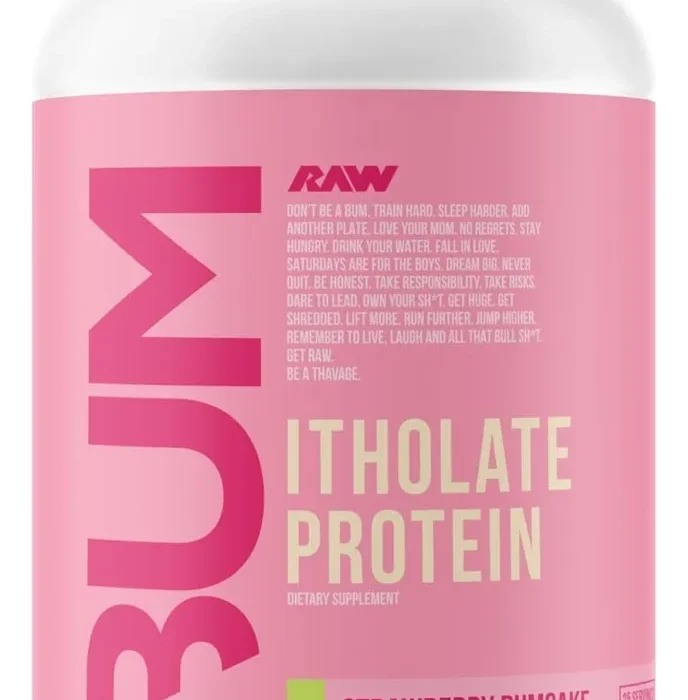 Raw Cbum Proteina Itholate Protein Cbum 1.7 Lb 25 Servicios Sabor Strawberry Bumcake