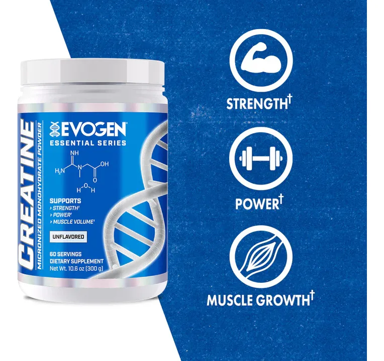 Evogen Creatina 300 Grs 60 Serv Sabor Sin Sabor - Imagen 8